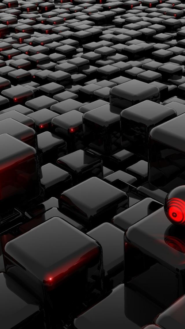 3D Block iPhone 5 Wallpaper