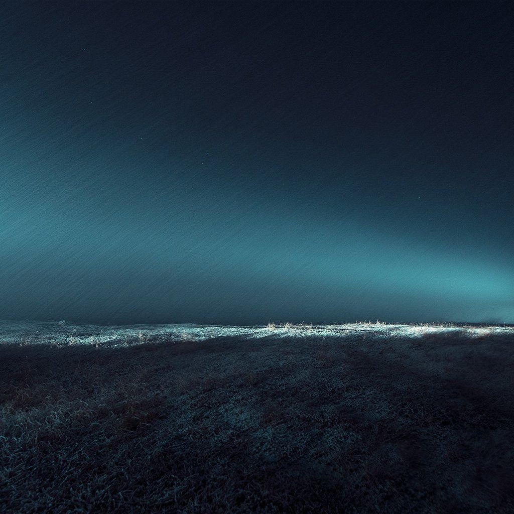 Night Nature Ocean Sea Beach Wave Light iPad Wallpaper ...