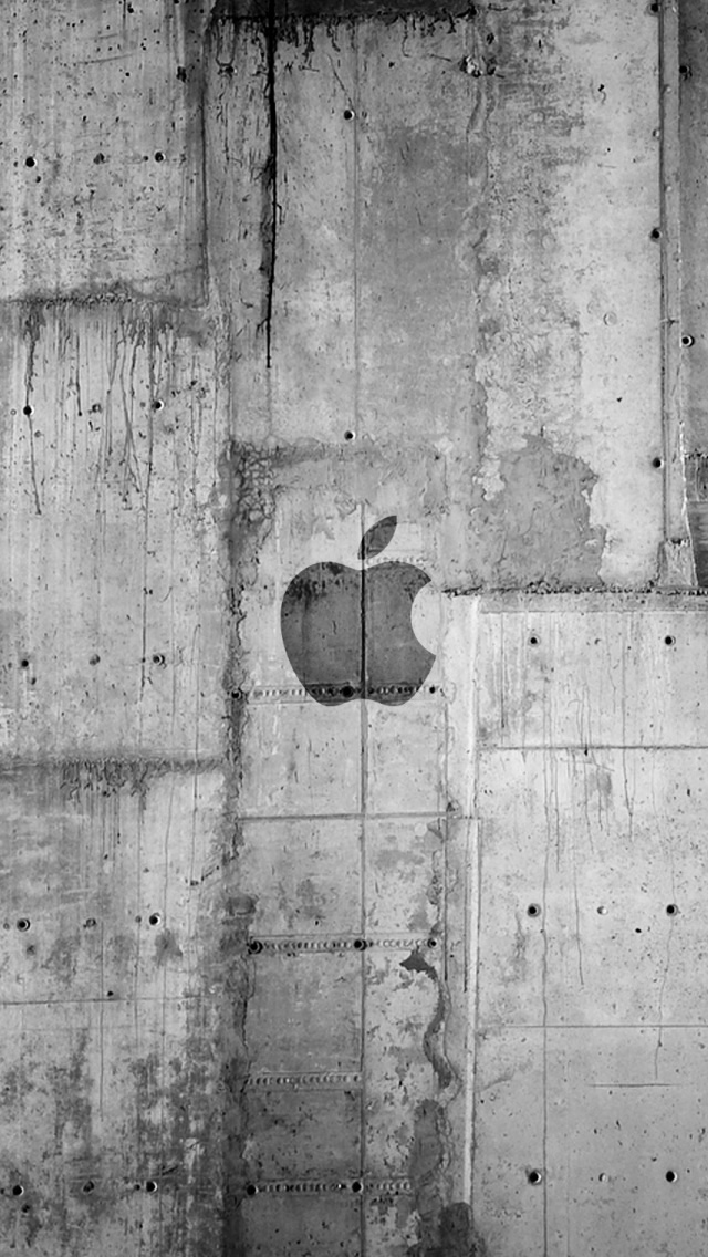 Apple-Logo-Concrete-Wall-iphone-5-wallpaper-ilikewallpaper_com.jpg