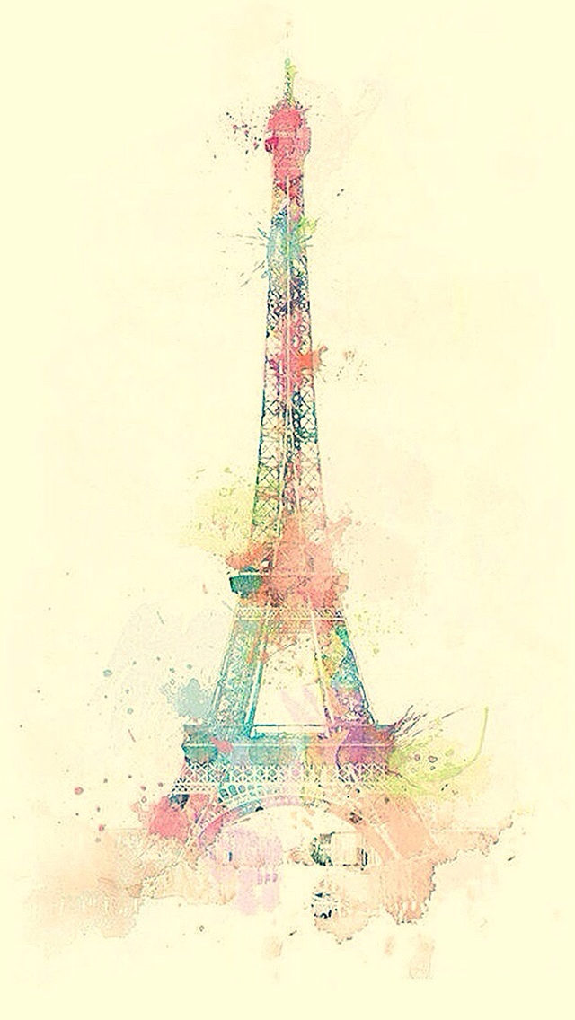Eiffel Tower Watercolor Paint Iphone 5s お洒落なエッフェル塔 フランス パリ のスマホ壁紙 Iphone Android Naver まとめ