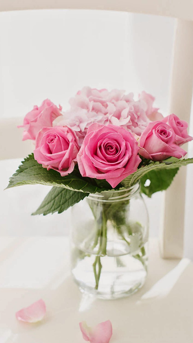 Pink Rose Bouquet Vase Macro Iphone 5s W 薔薇の花 ローズ スマホ壁紙 Iphone Android待ち受け画面 Ro Naver まとめ