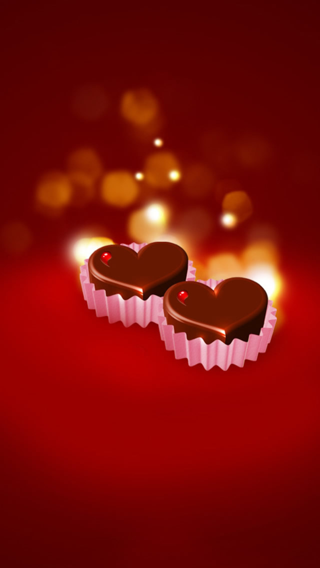 Chocolate Hearts Iphone 5s Wallpaper ときめけバレンタイン ハートがいっぱいiphone壁紙 Naver まとめ