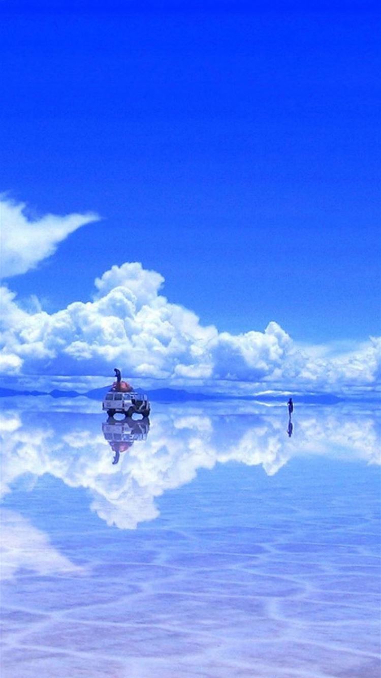 Nature Sea Mirror Skyscape Iphone 6 Wallpaper Iphone壁紙 夏 海 青空 Naver まとめ