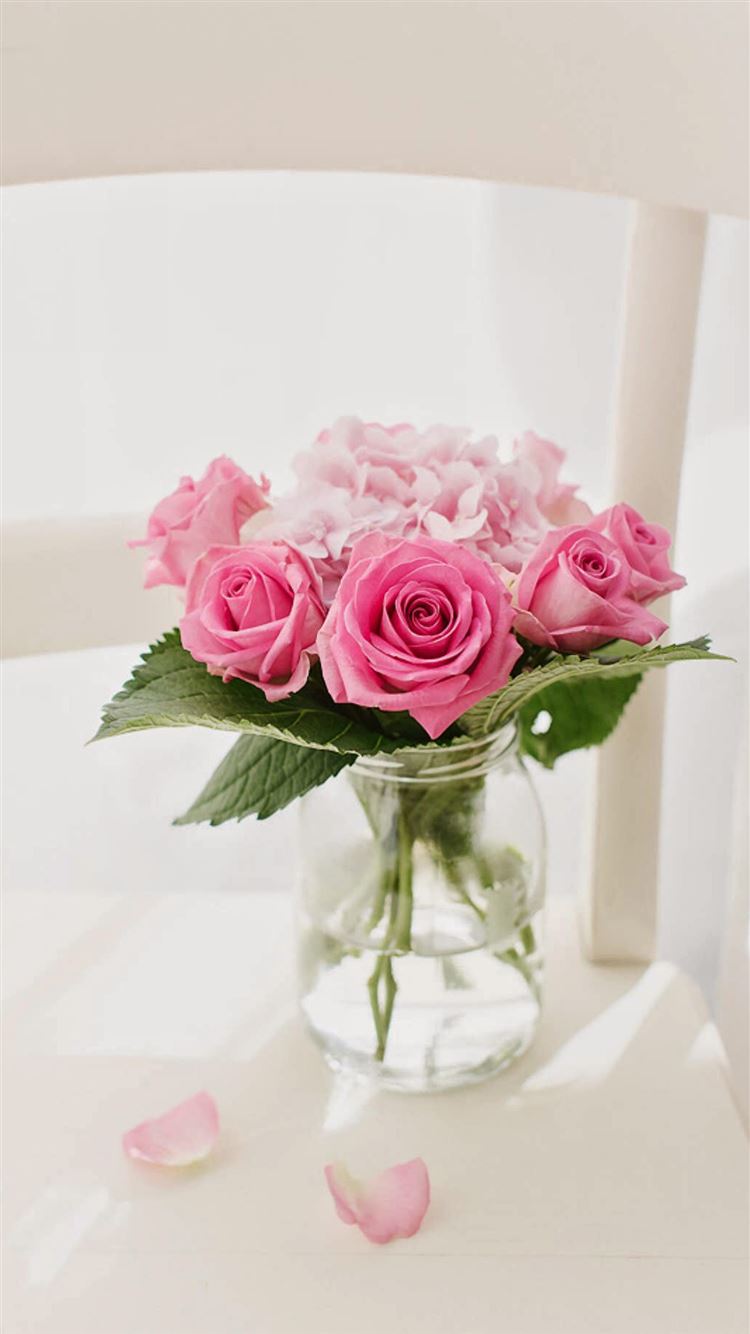 Pink Roses Bouquet Vase Iphone 6 Wallpaper Iphone壁紙 ばら Naver まとめ