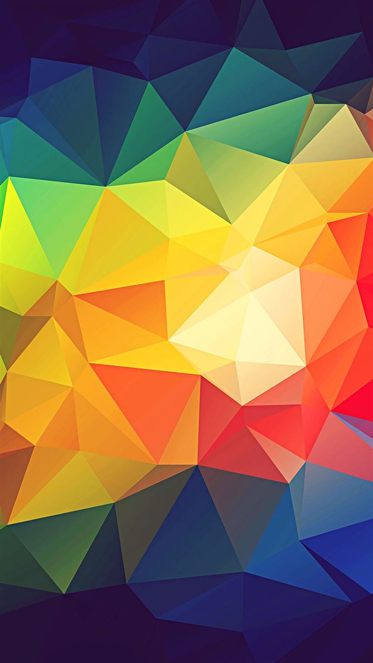 Colorful Abstract Triangle Shapes Render iPhone 6 wallpaper