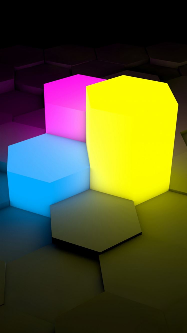 3D Picture Lights Cube IPhone 8 Wallpaper Download IPhone