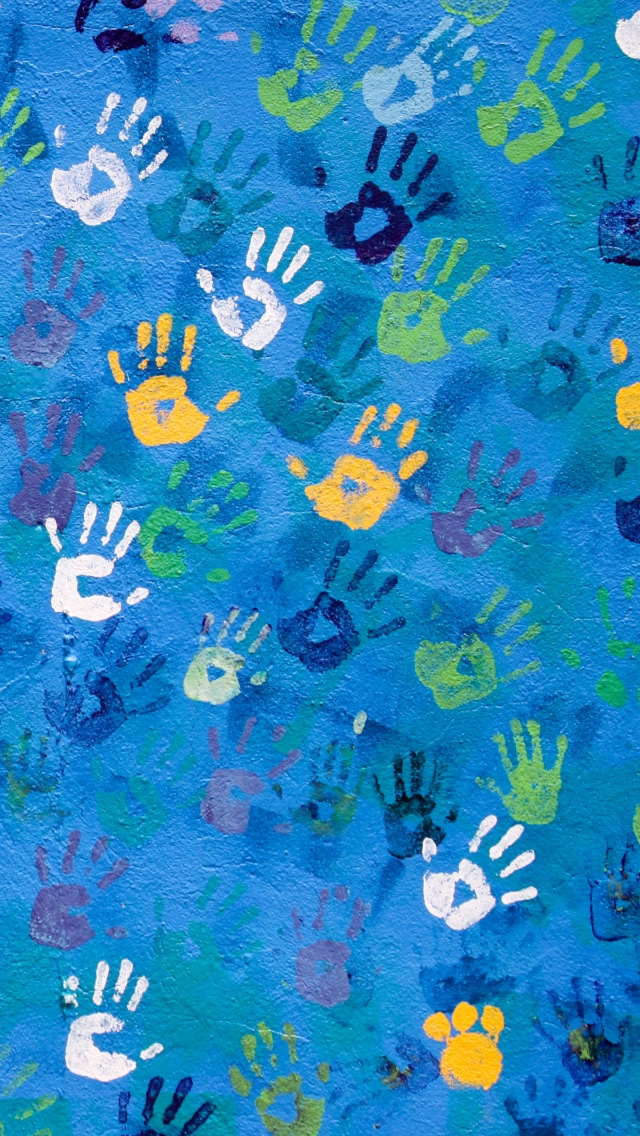 handprint art iphone 5s wallpaper download | iph